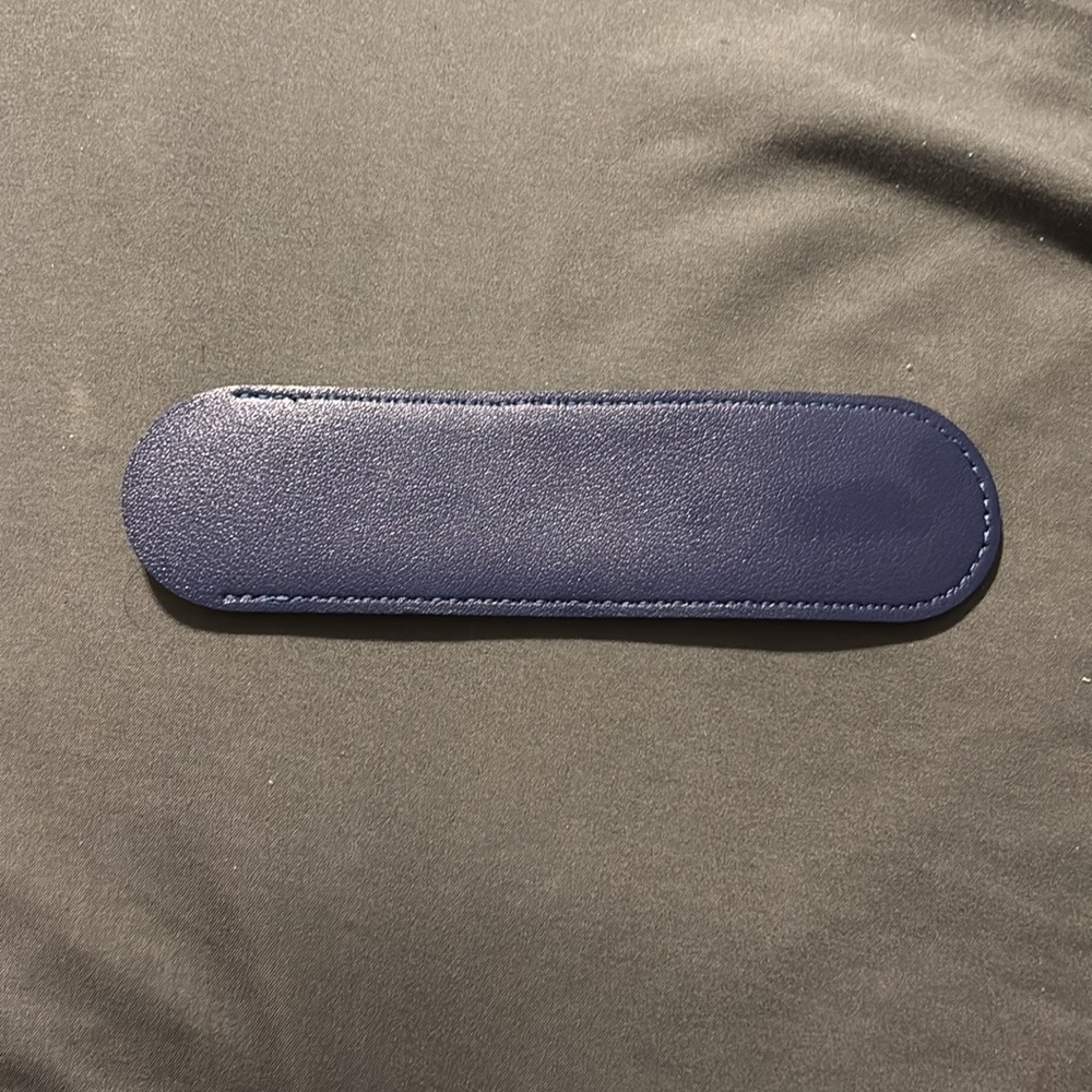 Upcycled Gucci Beige and Navy Monogram Pencil Holder - Picture 2 of 5
